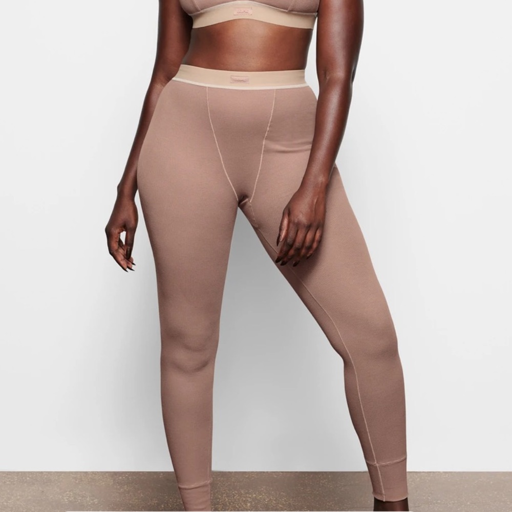 SKIMS Cotton Rib Legging Garnet